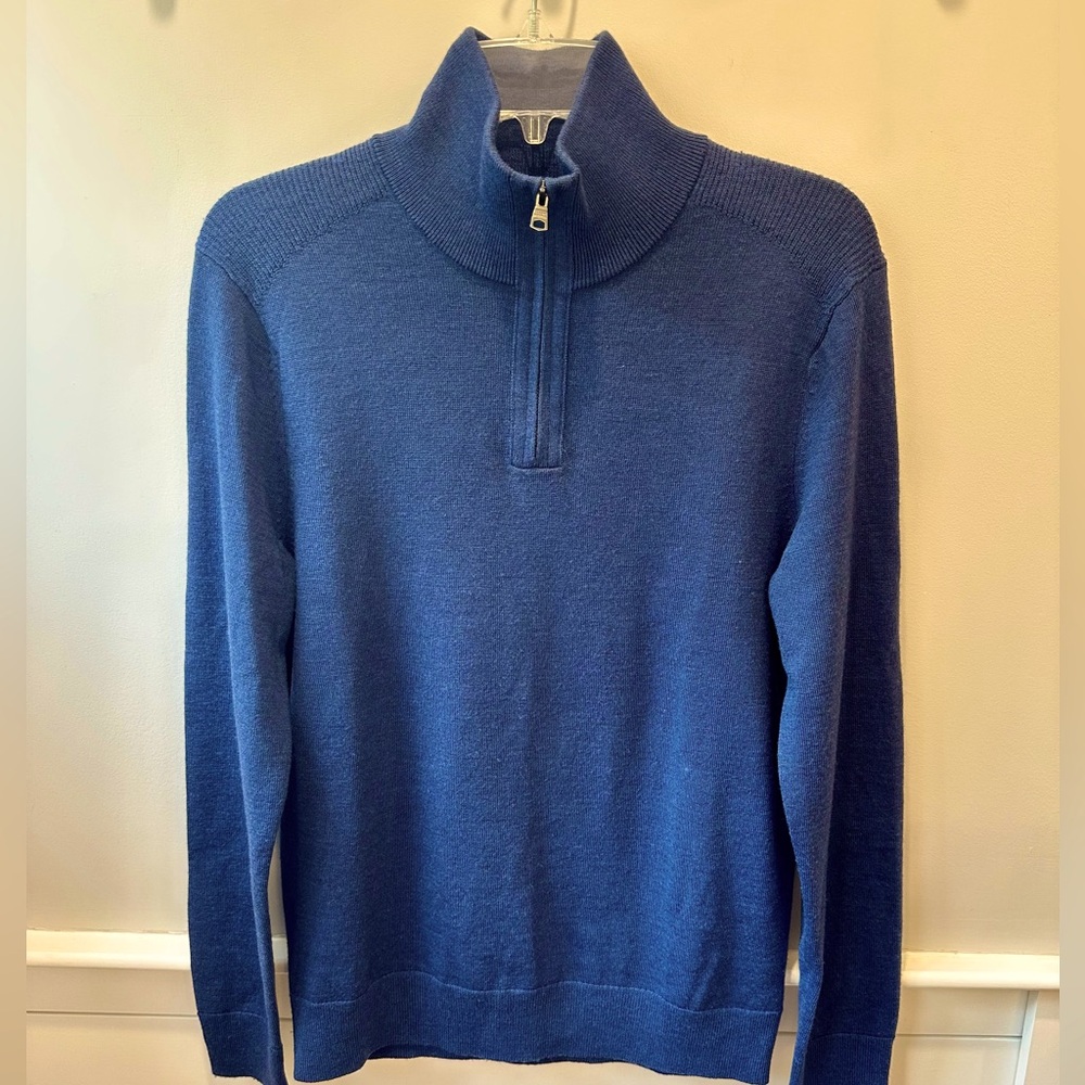 Banana Republic Men’s Navy Wool Quarter Zip Size Small